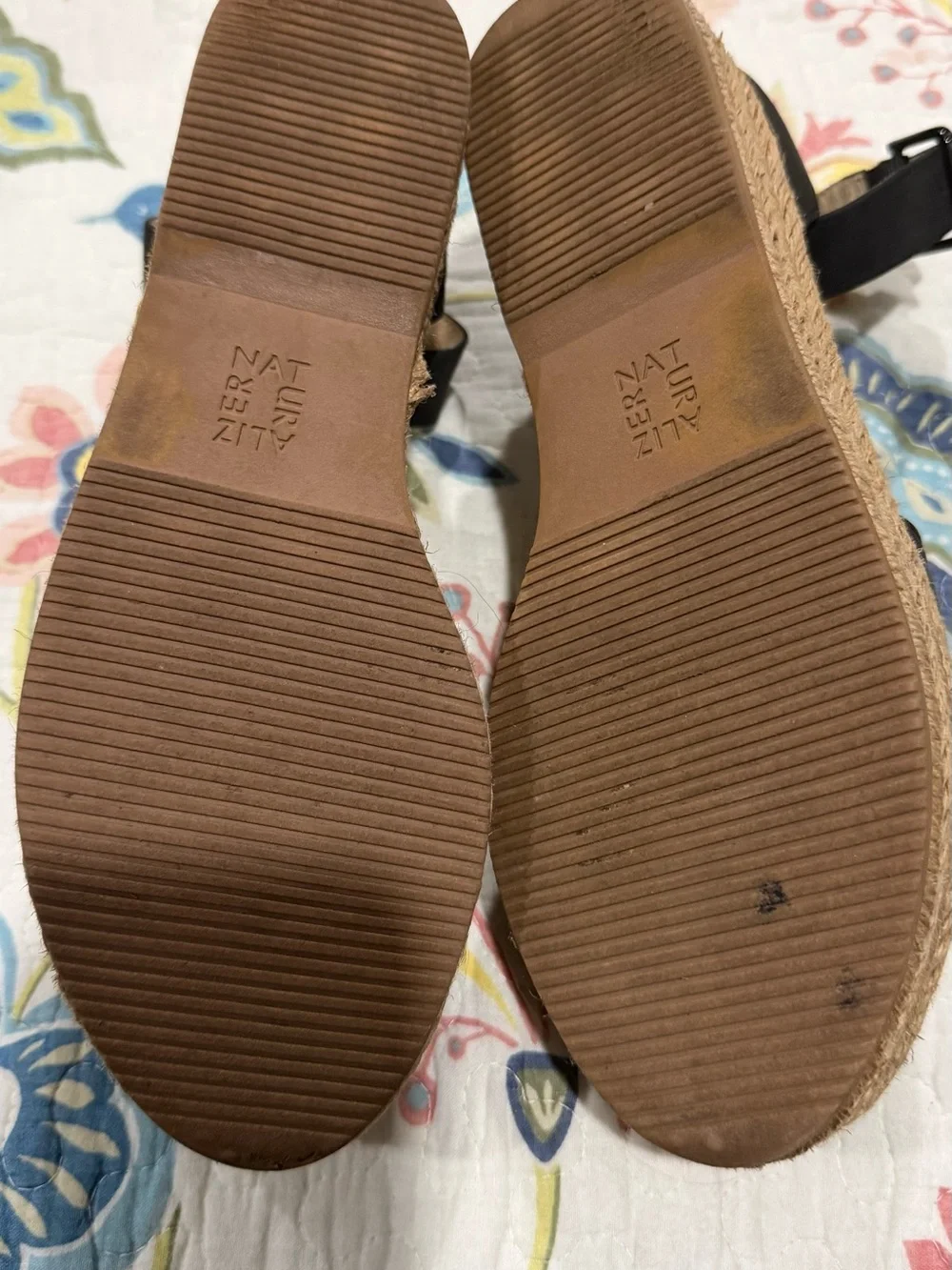 Black Espadrille Ankle-Strap Flats